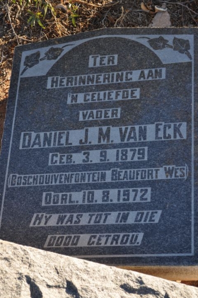 Van Eck, Daniel JM