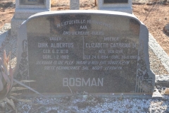 Bosman, Dirk Albertus + Elizabeth Catherina nee Van Dyk
