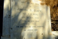 Cloete, Johanna S. nee Van der Berg