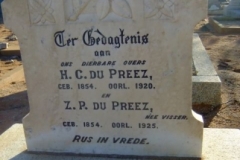 Du Preez, H.C. + Z.P.