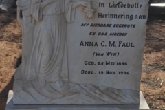 Faul, Anna CM nee Van Wyk