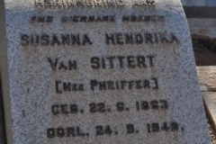 Van Sittert, Susanna Hendrika nee Pheiffer
