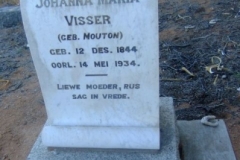 Visser, Johanna Maria gebore Mouton