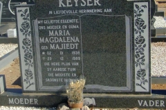 Keyser, Maria Magdalena born Majiedt 02 January 1938 died 29 December 1989