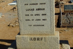 Korf, Lukas Abram born 24 April 1869 died 27 June 1957