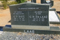 Laas, Piet born 03 May 1921 died 24 November 1989 and GH born 19 September 1920 died 22 July 1997
