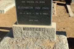 Mosert, Elizabeth nee Faul born 23 May 1873 died 29 June 1967