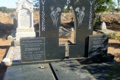 Visser, Johnny born 15 February 1906 died 19 September 1982 and Miemie born 21 March 1909 died 04 August 1987