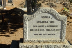 Vos Susanna nee Janse Van Rensburg born 26 February 1860 died 07 October 1952