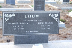 Louw, Hermanus Josias A. + Sarah Johanna