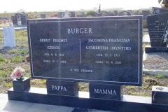 Burger, Gerrit Erasmus + Jacomina Francina Gysbertha