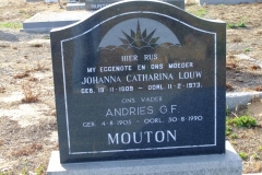 Mouton, Johanna Catharina Louw + Andries G.F.