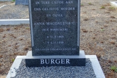 Burger, Anna Magdalena C.