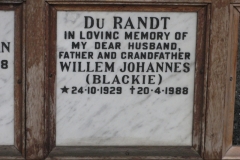 Du Randt, Wilhelm Johannes (Blackie)