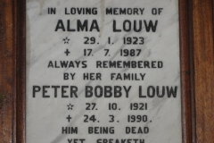 Louw, Alma + Louw, Peter Bobby