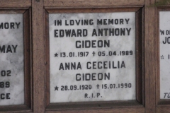 Gideon Edward Anthony + Gideon, Anna Ceceilia