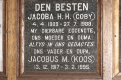 Den Besten, Jacoba H. H. (Coby) + Den Besten, Jacobus M. (Koos)
