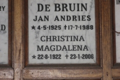 De Bruin, Jan Andries + De Bruin, Christina Magdalena
