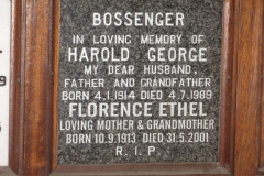 Bossenger, Harold George + Bossenger, Florence Ethel