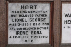 Hort, Lionel George + Hort, Irene Edna