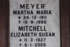 Meyer, Martha Maria + Mitchell, Elizabeth Susan