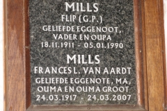 Mills, F. P. (Flip) + Mills, Frances L. Van Aardt