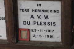 Du Plessis, A. V. W.