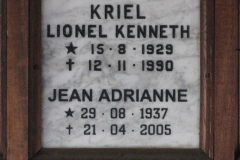 Kriel, Lionel Kenneth + Kriel, Jean Adrianne