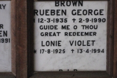 Brown, Rueben George + Brown, Lonie Violet