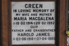 Green, Maria Magdalena + Green, Harold James
