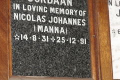 Jordaan, Nicolas Johannes (Manna)