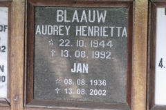 Blaauw, Audrey Henrietta + Blaauw, Jan