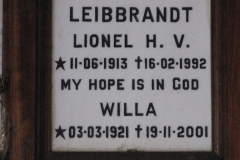 Leibbrandt, Lionel H. V. + Leibbrandt, Willa