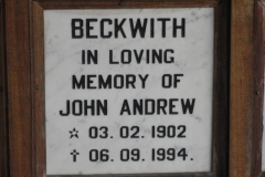 Beckwith, John Andrew