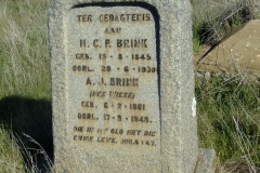 Brink, HCP born 15 August 1849 died 20 June 1930 + AJ nee Wiese born 06 February 1861 died 17 September 1948