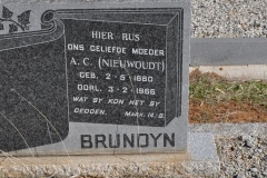 Brundyn, AC Niewoudt born 02 May 1880 died 03 February 1966