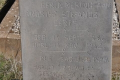 Cerff, Andries Stefanis born 19 September 1886 died 16 November 1962