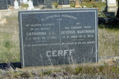 Cerff, Catharina JC born 01 February 1879 died 23 July 1967 + Severus Marthinus born 17 June 1884 died 15 November 1970