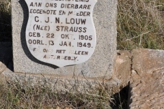 Louw, CJN nee Strauss born 22 October 1905 died 13 January 1949