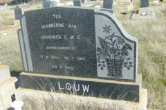 Louw, Johannes CWC born 17 August 1904 at Karreeboomkolk died 26 July 1969