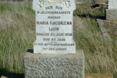 Louw, Maria Magdalena died 23 July 1938 aged 80 years