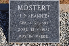 Mostert, Hannie JP born 07 July 1895 died 13 January 1987