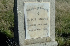 Moyle, JPB born 14 July 1882 died 26 April 1936