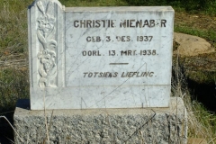Nienaber, Christie born 03 December 1937 died 13 March 1938