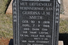 Smith, Geridina JM born 30 May 1908 died 07 April 1966