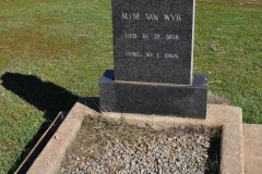 Van Wyk, MM born 10 December 1878 died 20 January 1965