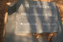 Van Der Merwe, Abel Jacobus Petrus