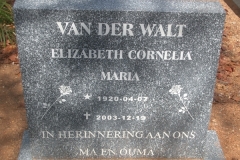Van Der Walt, Elizabeth Cornelia Maria
