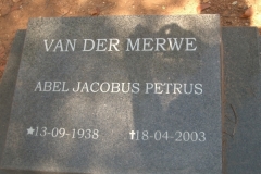 Van Der Merwe, Abel Jacobus Petrus