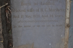 Dixon, Mary Ann wife of H. C. Martheze